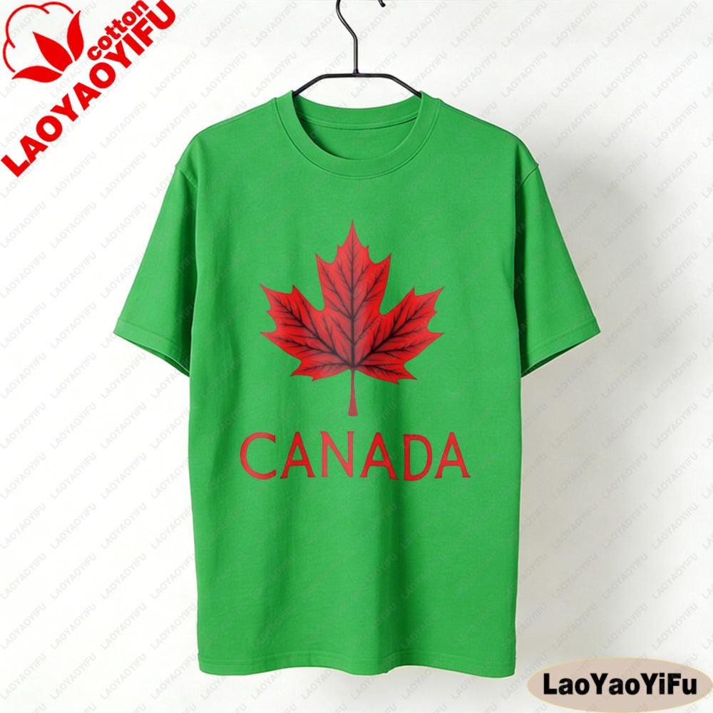 Canada Maple Leaf Print TShirt Canada Pride Shirt Daily Life Casual Unisex Unisex Unisex Cotton Tshirt Canadians Gift Short Sleeve