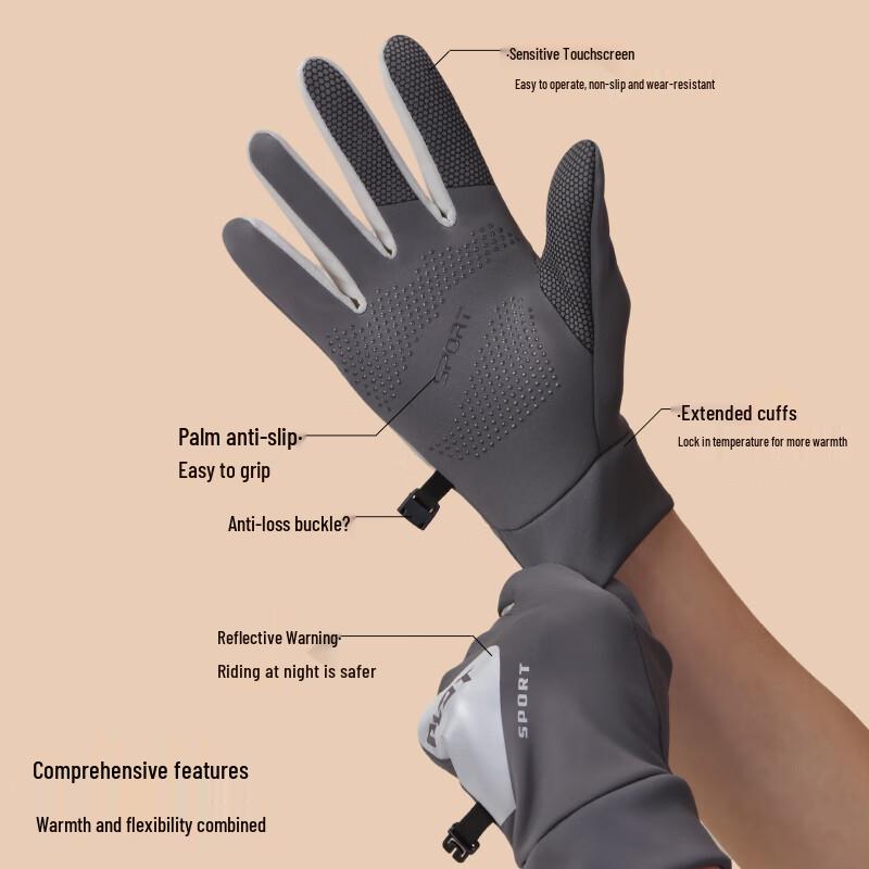 MIIOW Men's Thermal Touchscreen Outdoor Cycling & Driving Gloves