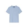 Solid Color Business Cool Knit Short Sleeve T-Shirt Men Tops Liberation-Blue F11M322114F-BU