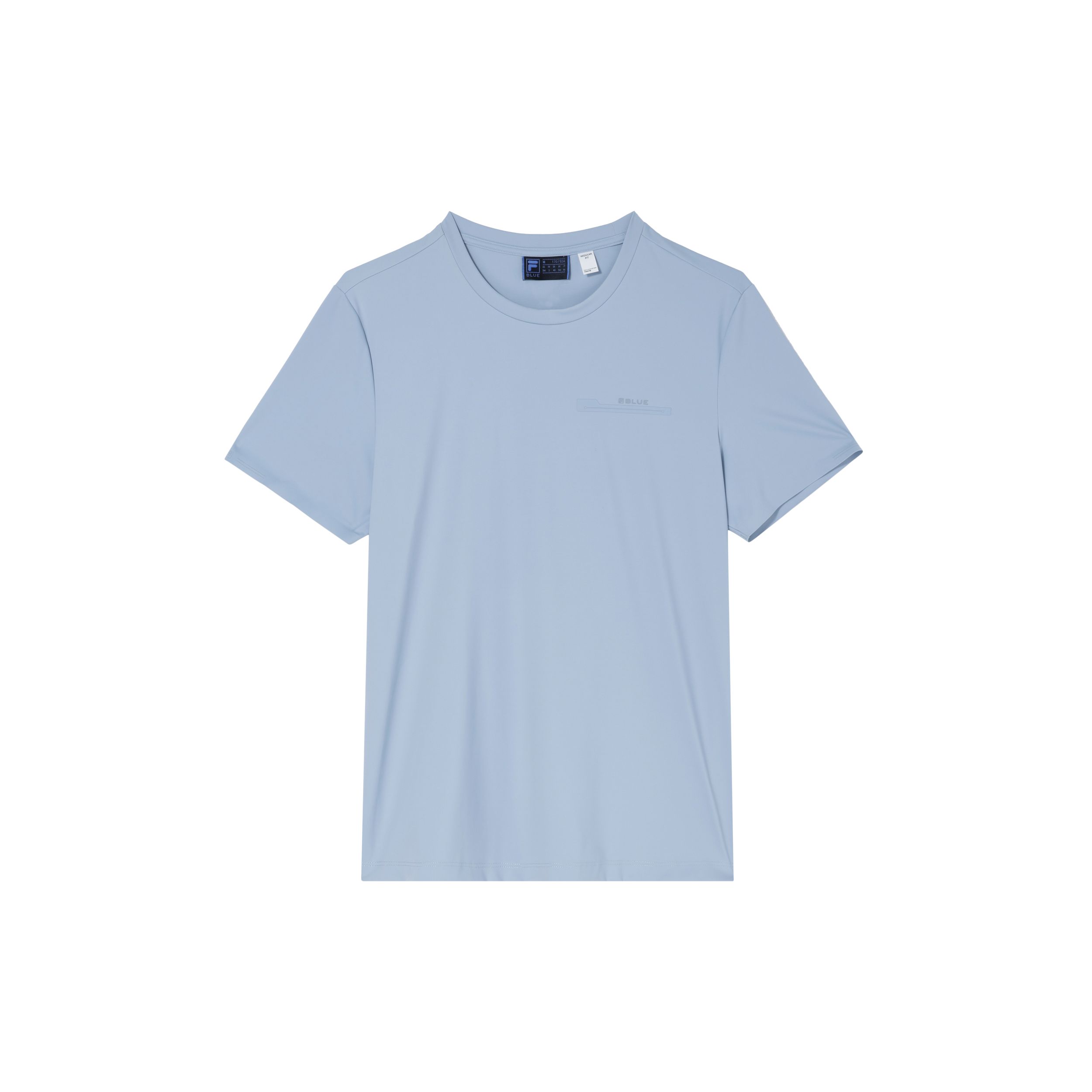 

FILA Solid Color Business Cool Knit Short Sleeve T-Shirt Men Tops Liberation-Blue F11M322114F-BU M