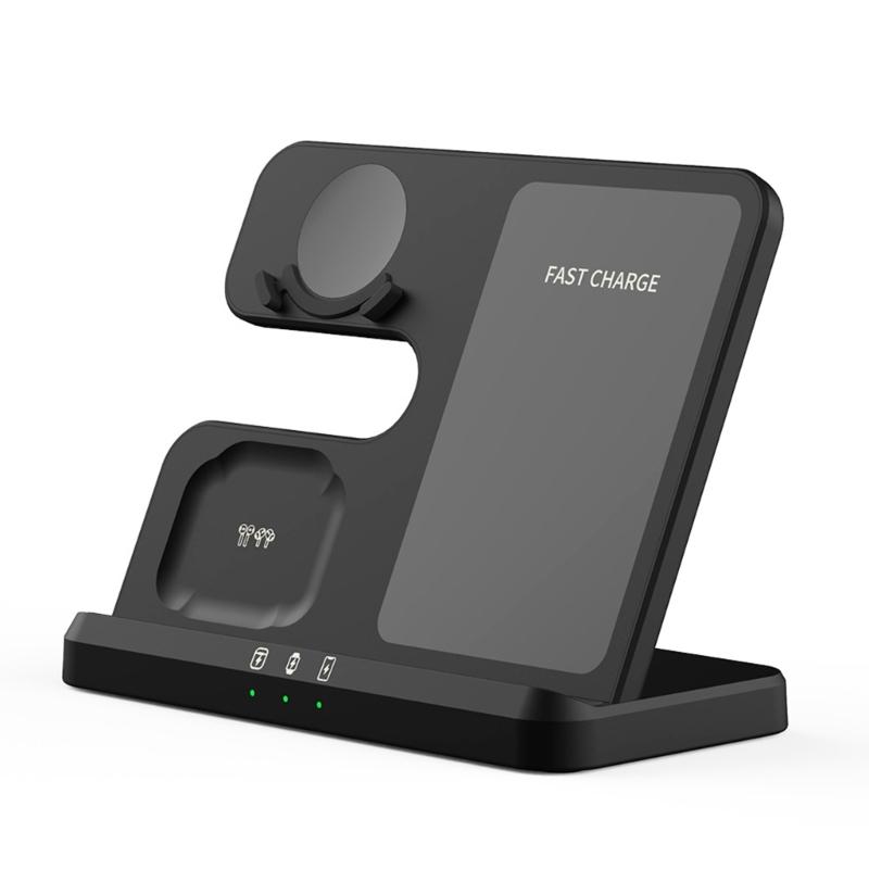 3 in 1 Wireless Charger Dock Station for S22/S21/S20/Note 20 Phones,Watch 4/3/Active 2 Smartwatch Quick Charging Stand
