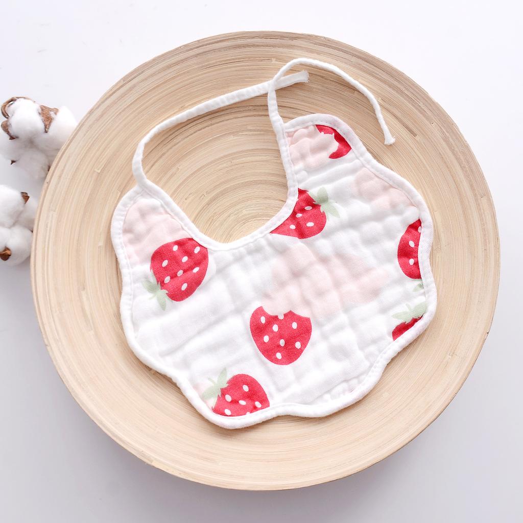 6 Layer Muslin Cotton Baby Bibs With Ties Newborn Soft Absorbent Drool Bibs For Infants Saliva Towel Burp Cloth
