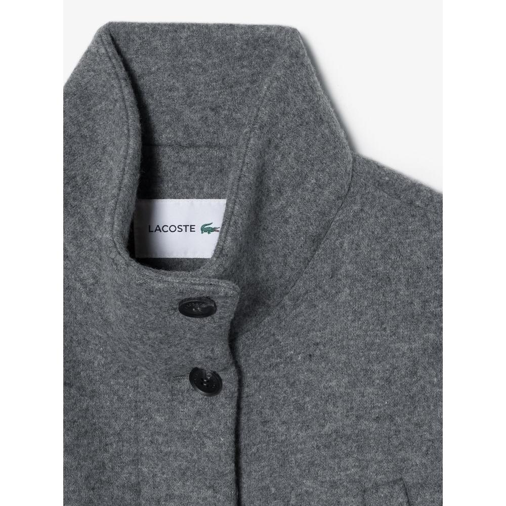 Lacoste Women Wool High Neck Coat Bf921e 54n 050 q2nBf921e 54n050