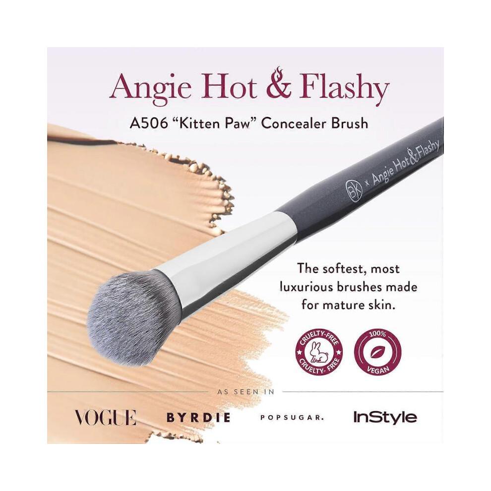 BEAUTY BRUSHES-HOT & FLASHY A506 CONCEALER- "Kitten Paw" Face Brush - Under-Eye Concealing and Contouring - Makeup Brushes