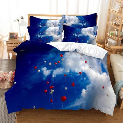 Literie River Water Love Clouds Ensemble de housse de couette 100% Haute Qualité Super Doux Confortable Ensemble de Linge de Lit 2/3 pièces Dropshipping
