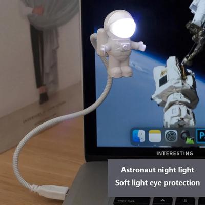 USB-Nachtlicht Betrieben Weiß Astronautenform Tragbar Lese-Schreibtischlampe DC Für Computer PC Tragbare Quelle 5V LED-Beleuchtungslampe