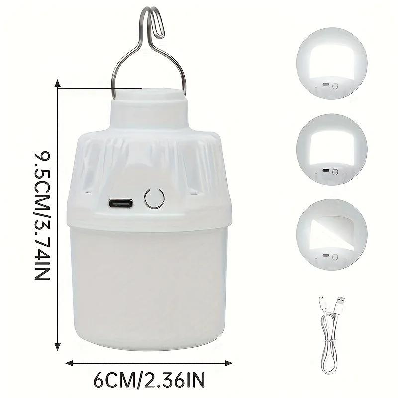 1/2/3/5/10PCS Portable LED Camping Light Bulb Outdoor Electric Lamp USB Charging 3 Lighting Modes White/Orange for Camping