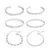 Elegant Curved Bangle Stainless Steel Stackable Bracelet Simple Jewelry Stylish Everyday Wear Unisex Accessory