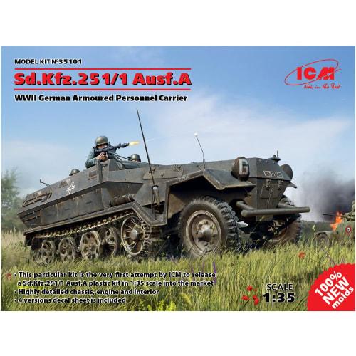 ICM 1/35 German Army Sd.Kfz.251/1 Ausf.A Armored Personnel Carrier Plastic Model 35101