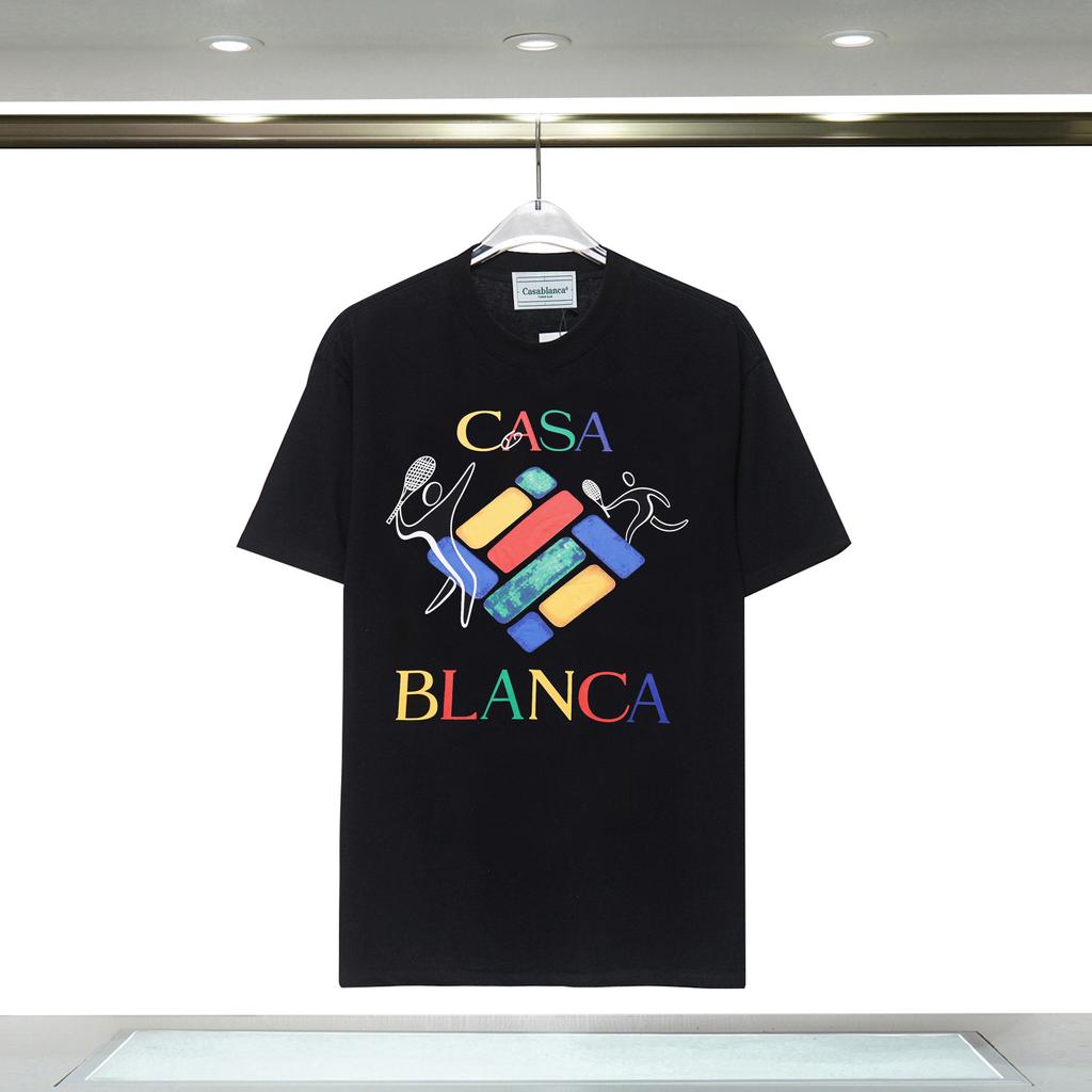 Casablanca 23 Frühling und Sommer Neuheit Fantasie Tor Sternenhimmel Schloss Casa Buchstaben Logo Kurzarm Partner T-Shirt