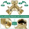 3/4inch Hose Splitter Heavy Duty 2 Way Garden Hose Connector Y Connector Distributor for Outdoor Faucet