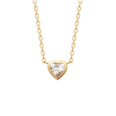[R2929] - Vergoldete Halskette 'Love' weißgold - 7x7 mm