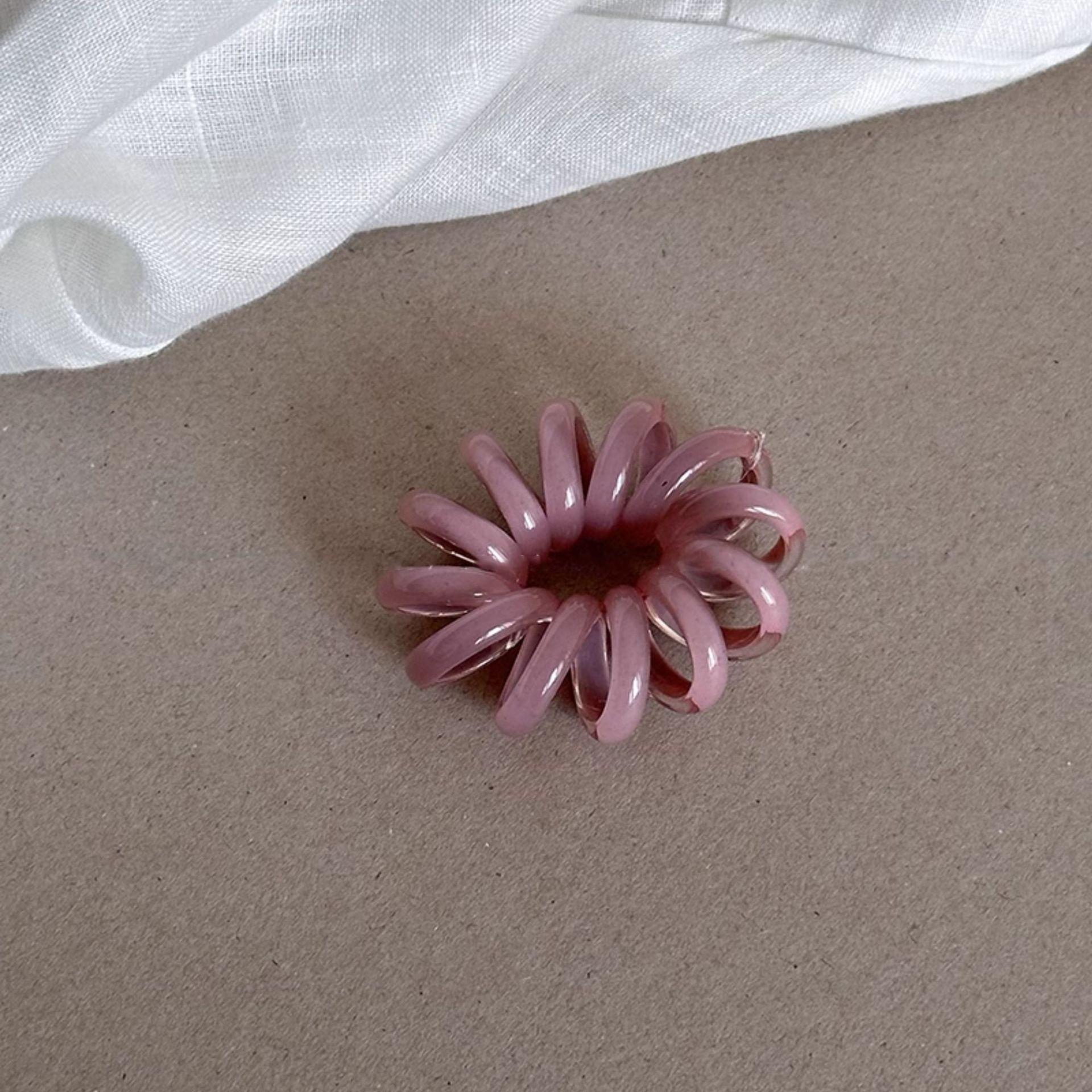 

2024 Korean Elastic Hair Tie Ring: Durable, Colorful, High-Elastic Rubber Band Hair Accessory for Women. мальвовий