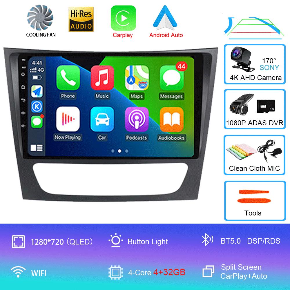 Pentru Mercedes-Benz E-class W211/CLS-class 2005-2008 2din Radio Auto Android 14 Player Multimedia Auto GPS WIFI Carplay DSP Monitor