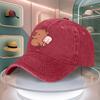 Cartoon Bear Ice Cream Pattern Baseball Cap For Men Women Retro Duck Tongue Dad Hat Adjustable Curved Brim