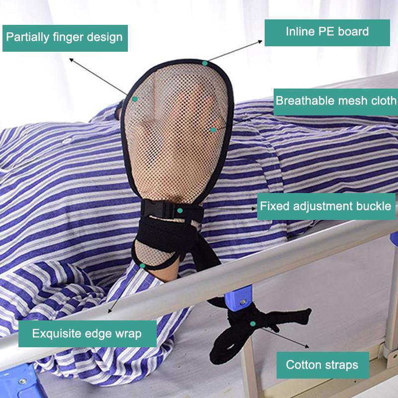 1 Pcs Medical Restraint Glove Detachable Bedridden Patient Anti Fall Hand Constraint Protector Elderly Anti Scratch Fixed Glove