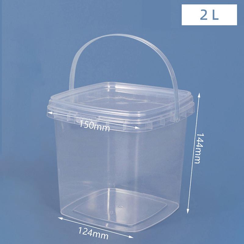 280 ml/500 ml/1 l/2 l Plastový kbelík s víkem a uchem Nádoba na skladování potravin
