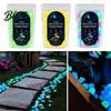 Fade Resistant Glow Rocks 1.5cm Luminous Stones in The Dark Garden Pebbles Outdoor Glowing Rocks Stones Decorative Pebbles for Pathway Patio
