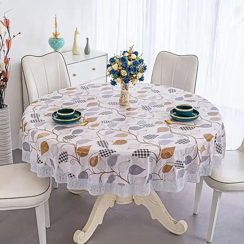 Pastoral Style Thick PVC Plastic Pad Household Waterproof Scald Oil Resistant Tablecloth Dining Table Insulation Mat