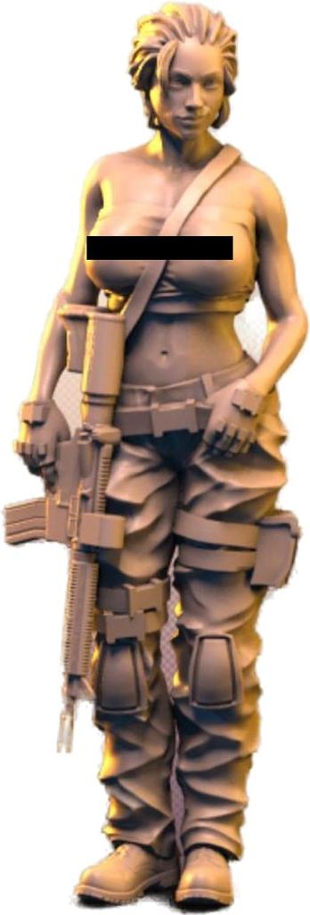 IDAP Technology Military Girl Assault Rifle Statue 3D Printer Kit 1/35 No.12 PD35423-12