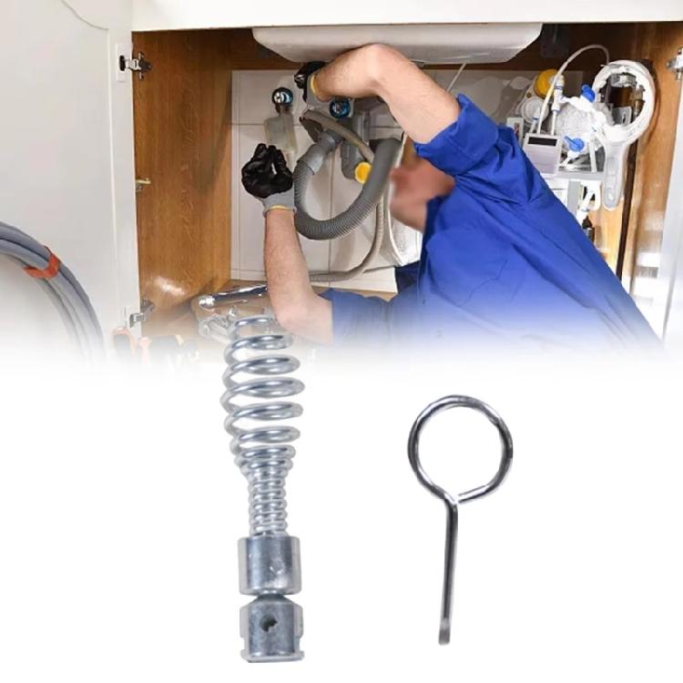 Abflussreiniger Kombi-Schneidkopf-Set, Edelstahlfeder Automatische Verriegelung Abflussbagger-Schneidkopf-Zubehör