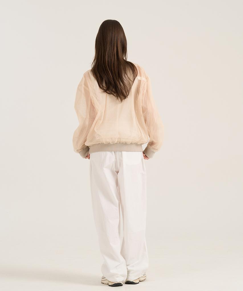 LEVHEARTED Ostinato Banding Wide Pants - White