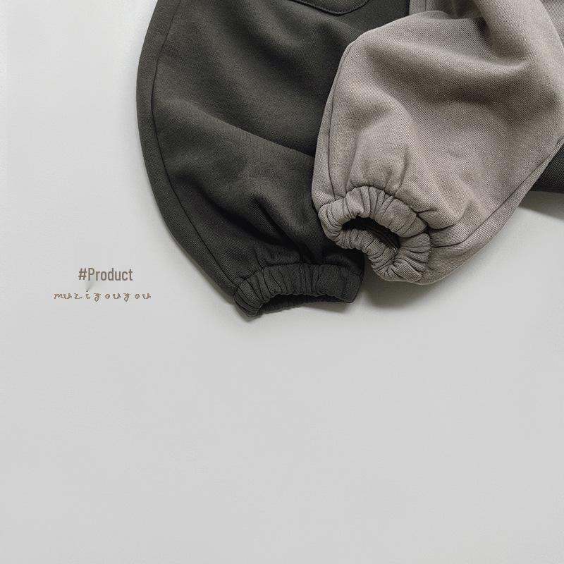 Ležérní dětské pletené kalhoty: Trendy korejský styl pro chlapce a dívky, všestranné dětské oblečení