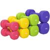 Dumbbells, Set of 8 Hexagonal, 20 kg, 4 Pairs 1-4 kg, Neoprene, Multicolor
