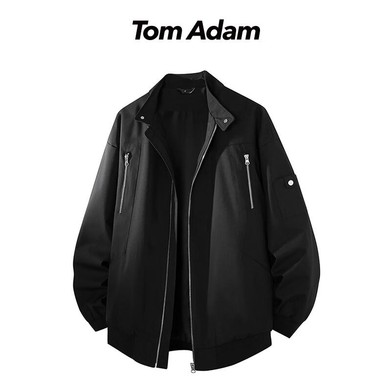 

TOM ADAM Men s Retro Loose Fit Bomber Jacket 3XL