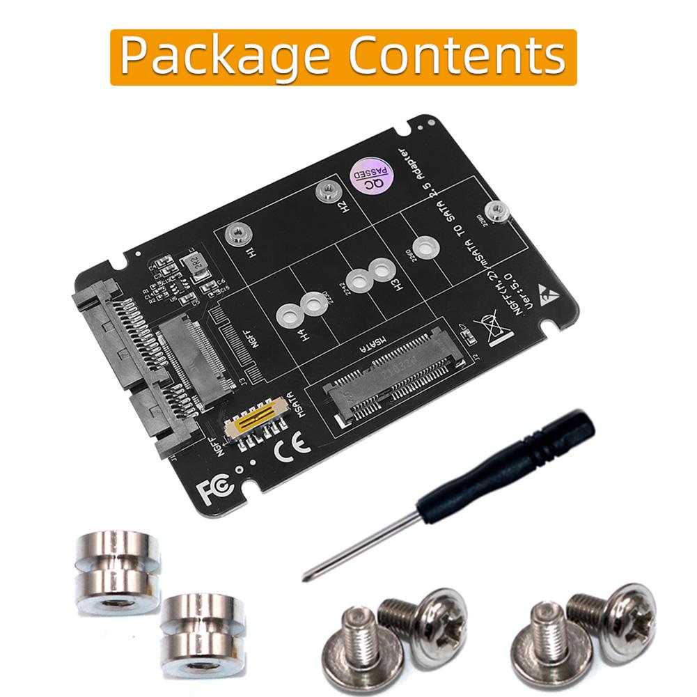 2 IN 1 Combine M.2 NGFF Key B & MSATA SSD To SATA3 Adapter Cross Structure Not Supporting NVMe