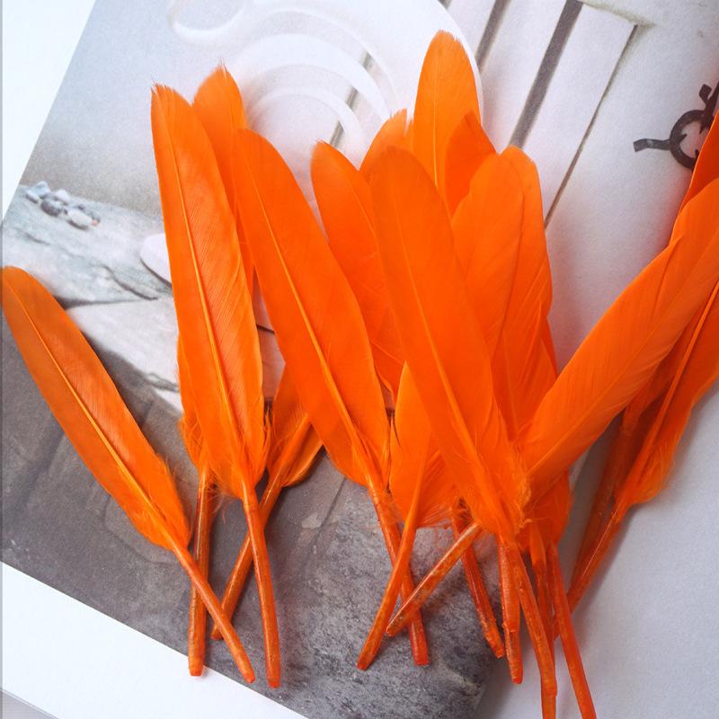 50Pcs Decorative Painting Feather Color Small Straight Knife Kindergarten Handmade Diy Decorative Wings Artwork Creative Art Materials