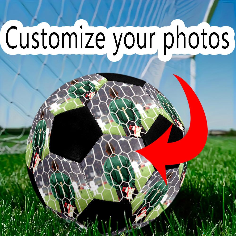Goalkeeper Action Customize Your picture Size 5 Soccer football Machine Sewn Indoor/Outdoor Training and Matches Perfect for Customized Gifts