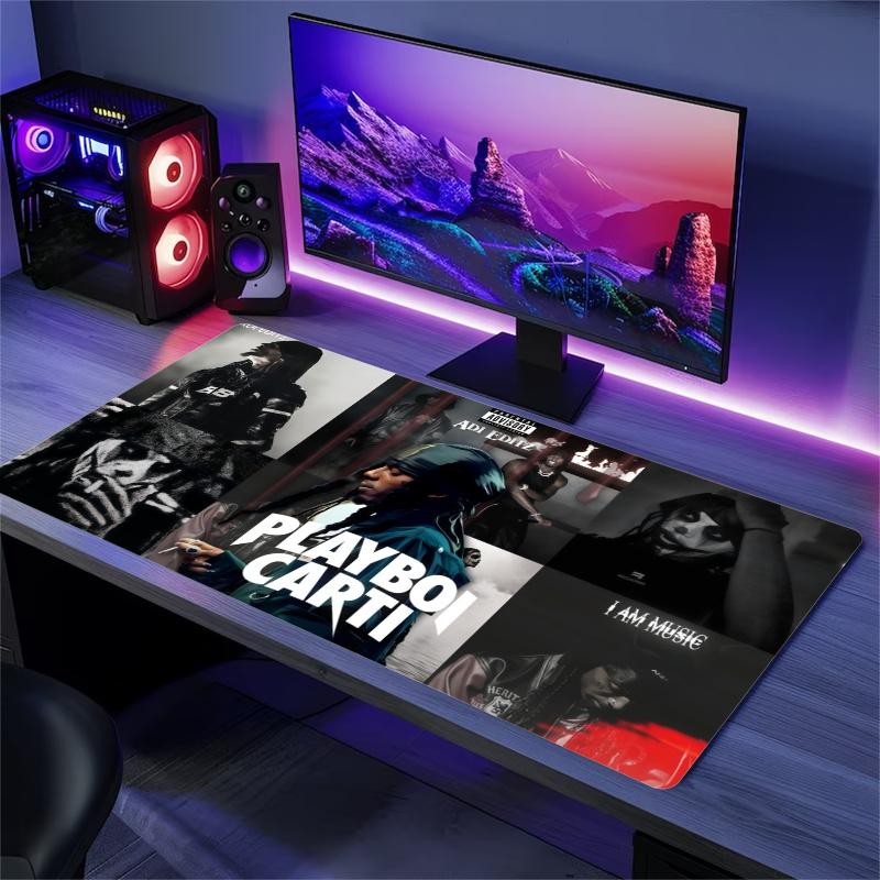 Playboi Carti Color Mouse Pad Large Gaming Table Cushion Non-slip Laptop Tablet Big Mousepad XXL Mat Mini PC Playmat With Lock edge