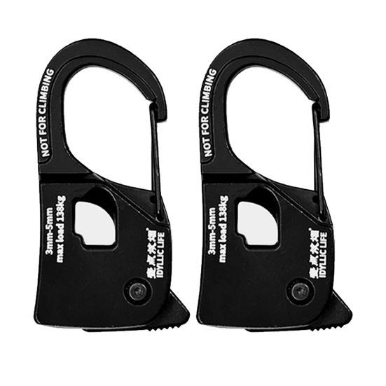 2/4 Stück Seilspanner Outdoor Rucksacktouren Wandern Camping Abspannleine Seilspanner Strapazierfähige Aluminiumlegierung Selbstverriegelnder Seilspanner