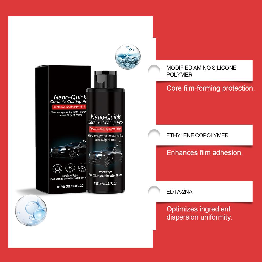 Automotive Coating Agent - Gentle Cleaner for Car Paint, Gloss Refurbishing and Care Coating Agent 100ML