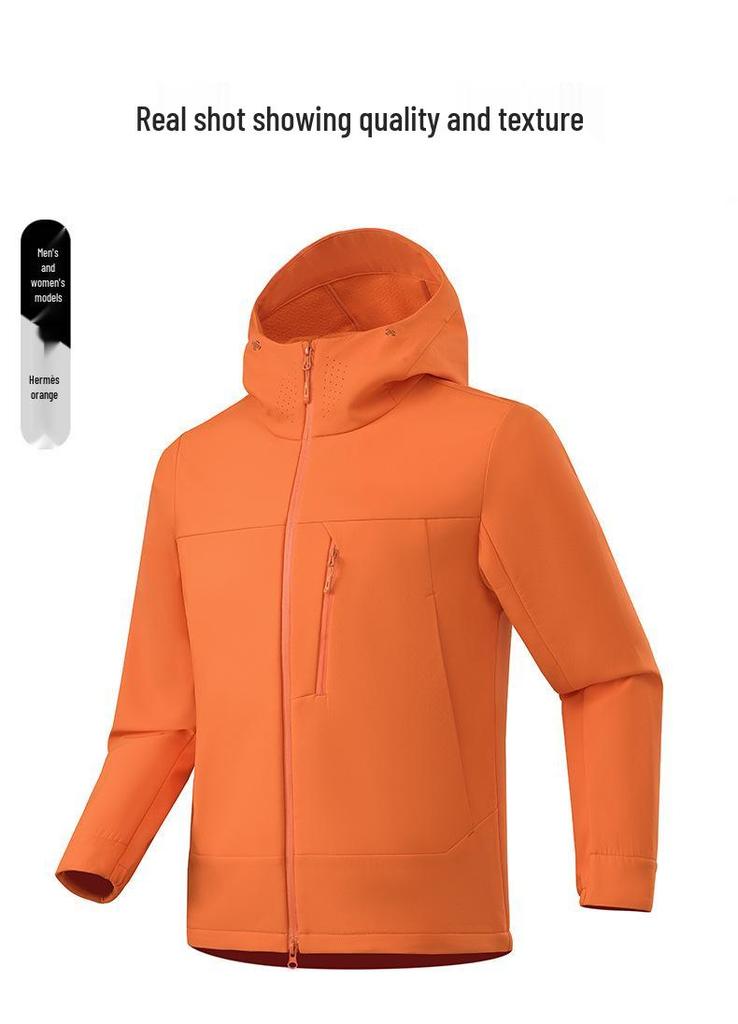 Women's & Men's Outdoor Windproof Softshell Jacket for Spring/Autumn - Hiking, Sports, and Mountaineering Outerwear.