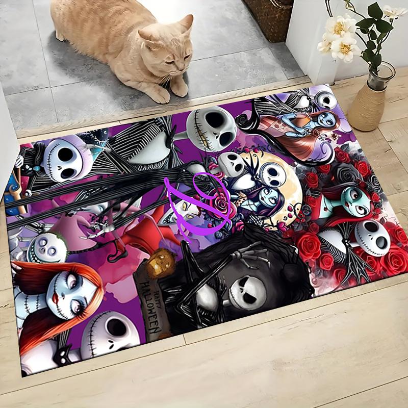Nightmare Before Christmas Carpet Rug Soft Washable Anti Slip Home Living Room Sofa Mats Personalized Christmas Rug