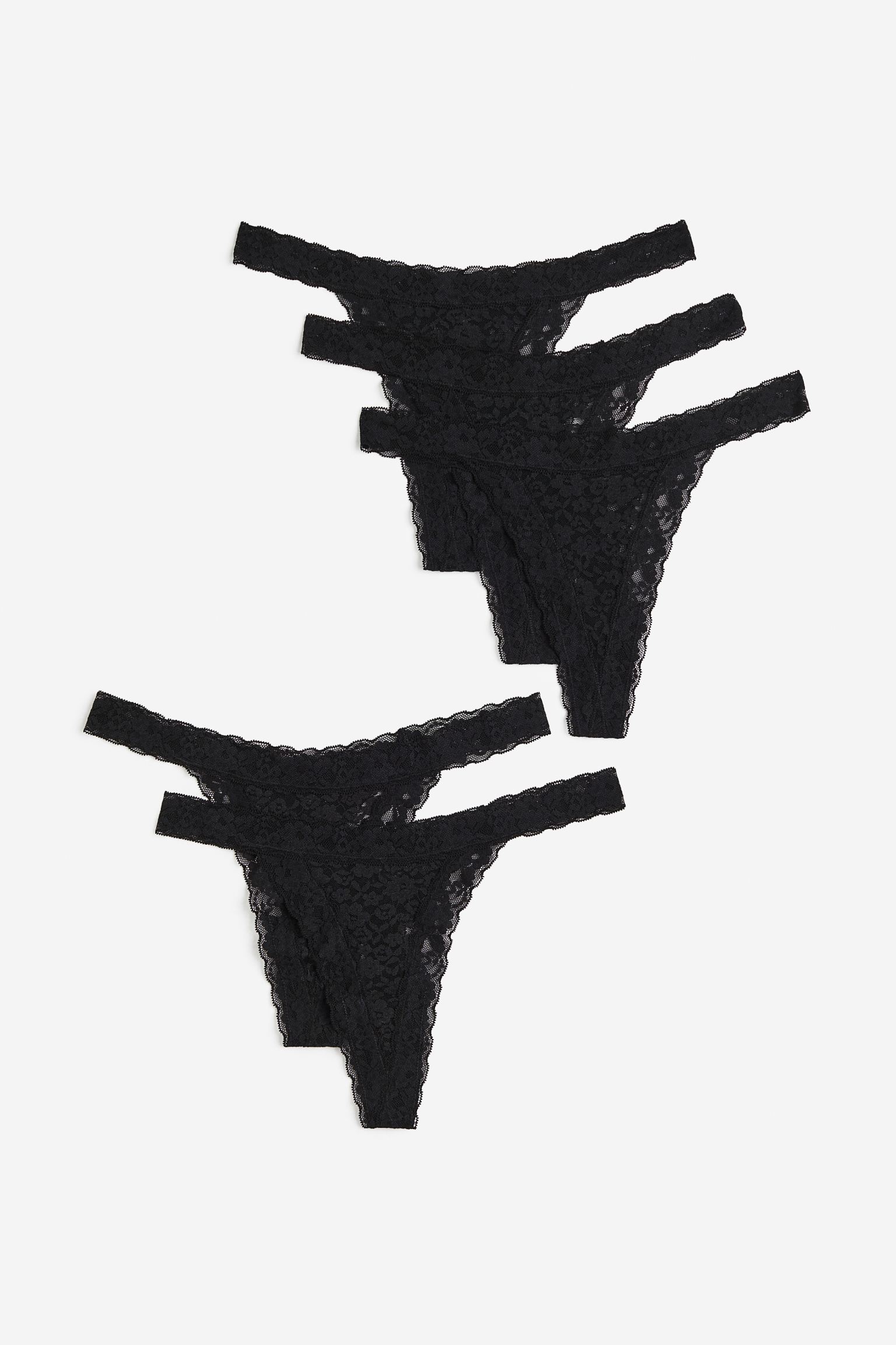 

Комплект из 5 трусов-стрингов с кружевом