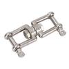 Stainless Steel Double Ended Swivel Shackle 8 Shaped Ring Connector Marine Device for Ships Boat Yacht 10mm, Load