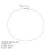 Steel Necklace Round Snake Chain for Women Simple Light Luxury Plain Chain Couple Clavicle Chain European and American Fashion Snake Bone Chain