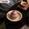120ml Pink Ru Kiln Teapot Boutique Tea Infuser Pot Household Tea Soaking Kettle With Filter Cha Supplies Collection Decorations