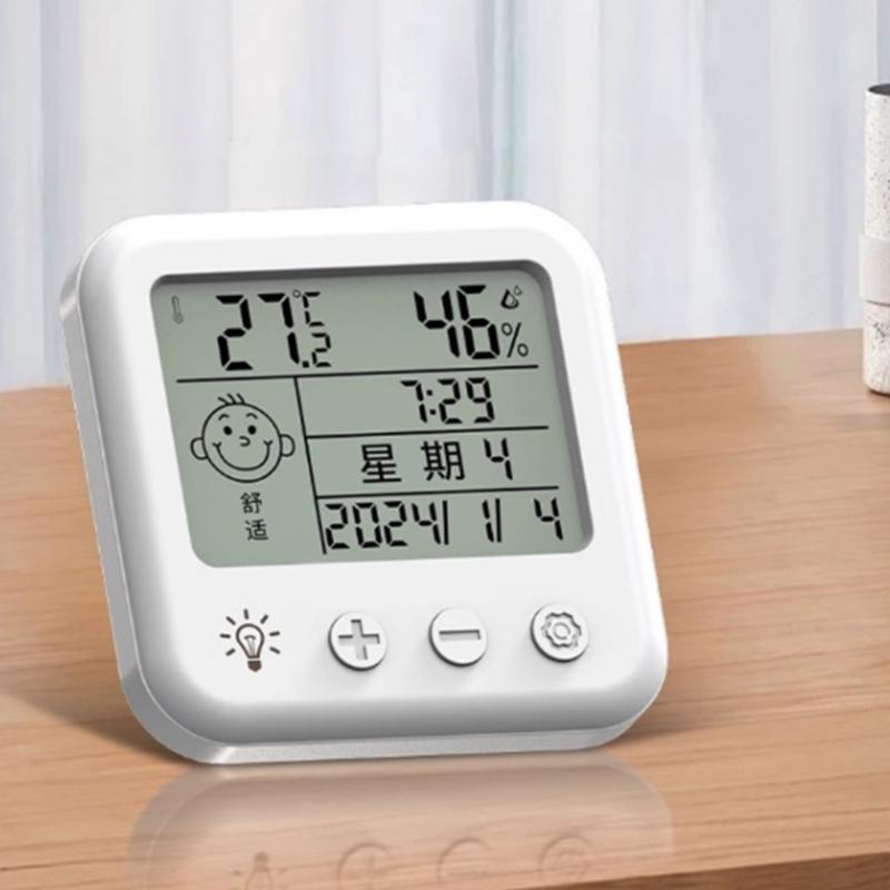 Digital Temperature Humidity Monitor Wide Ranges Measurement Portable ABS Hygrometer For Indoor Outdoors Environment