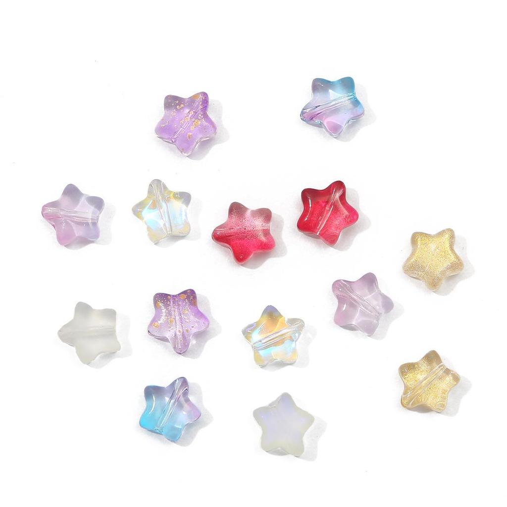 10-Piece Pentagram & Heart-Shaped Beads Set for DIY Necklaces & Bracelets