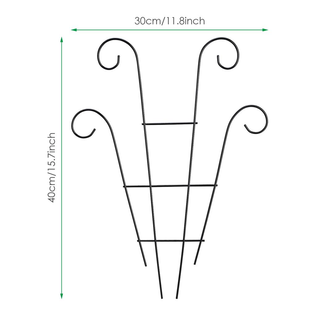Plant Trellis Small Metal Potted Vine Support Climber Garden Trellis for Indoor Outdoor 40 X 30cm