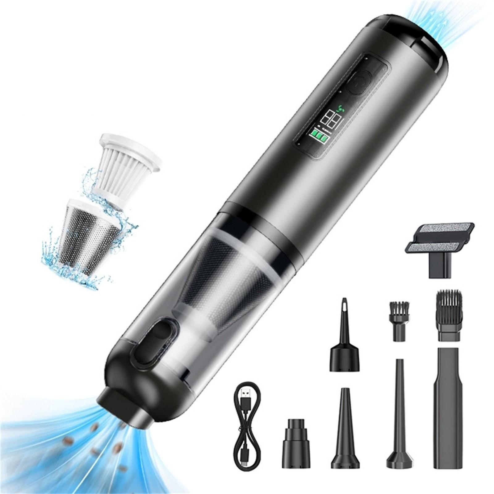 

Автомобильный пылесос портативный, ручной пылесос беспроводной перезаряжаемый, маленький пылесос для автомобиля, дома, улицы One Size серый