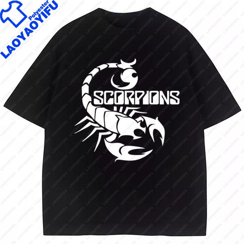 T-shirt Scorpions Forever Classic Maglietta da Banda Rock Unisex T-shirt in Poliestere Top Manica Corta Girocollo Idea Regalo Abbigliamento
