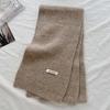 Clearance Couple Knitted Scarf Women's Winter Warm Solid Color Knitted Scarf Student Korean Version Couple Versatile