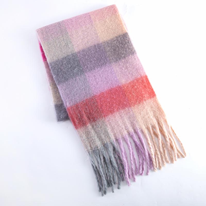 Women's European and American Style Long Fringe Mohair Scarf - Warm Autumn/Winter Shawl & Neck Warmer