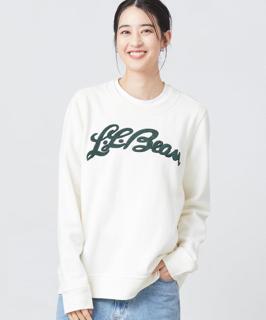 1912 Crew Neck Logo US Fit Regular S Size Sailcloth Script Logo White 1000049286 L.L.Bean Women's L.L.Bean Sweatshirt,