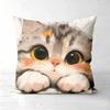 Pieces Cute Watercolor Cat Throw Pillow Covers Polyester sofa decorative cushion cov Headboard Pillow (Without Pillow Core